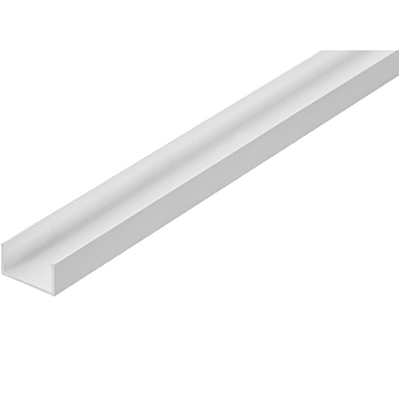 Profil U PVC alb, 15.5 x 15.5 x 1.5 mm