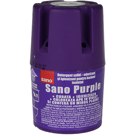Detergent solid pentru toaleta, Sano, purple, 150 g