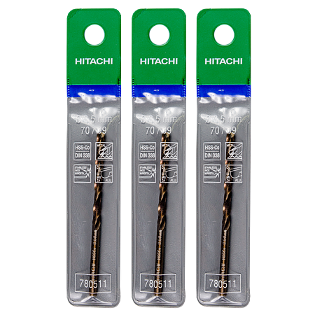  Burghiu Hikoki HSS-Co, mandrina standard, pentru metal, 3,5 mm 