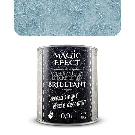 Pachet vopsea decorativa, interior, Magic Efect Brilliant, efect dune de nisip, C09, albastru, 1 + 1 + pensula