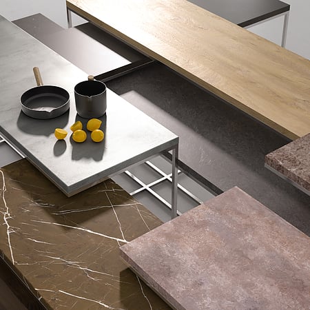 Blat bucatarie Kronospan Slim Line Plus K028 SU Portland, finisaj mat, aspect beton, 4100 x 650 x 12 mm