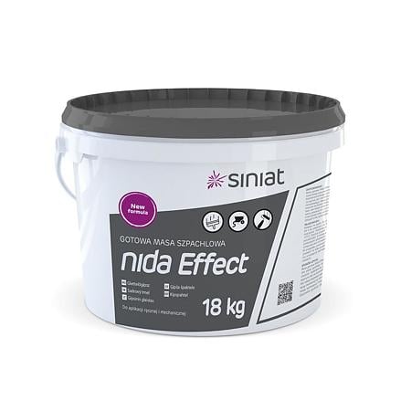 Glet de finisare gata preparat Siniat Nida Effect, interior, alb, 18 kg