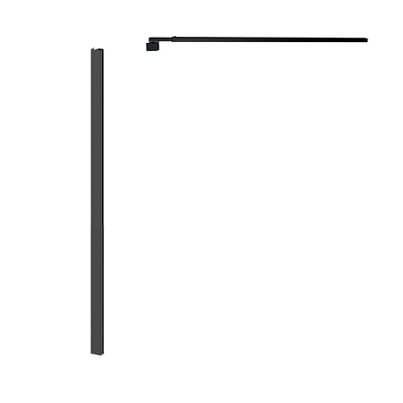 Kit instalare perete fix dus / walk in Sanotechnik D9000, finisaj uni negru, reglabil 70 – 120  x 200 cm 