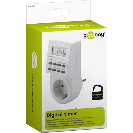 Priza programabila digitala Goobay, 16A, 240 V