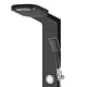 Panel de dus Ibiza DG9042, cu hidromasaj, etajera, 1 dispersor fix, 1 dispersor mobil, material corp ABS, negru, finisaj mat si cromat, 37,5 x 52 x 135,7 cm