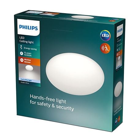 Plafoniera Philips CL253, 1 x LED, 12 W, senzor de miscare, 260 mm