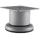 Picior rotund satin-argint CL004 D50 x 50 mm