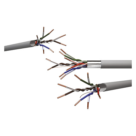 Cablu FTP cat5E Emos, 4 perechi, 24 AWG, nemufat, rola 305 m Cablu FTP cat5E Emos, 4 perechi, 24 AWG, nemufat, rola 305 m