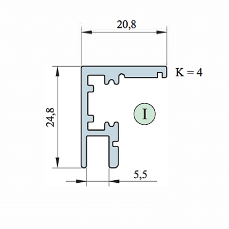 Profil aluminiu tip 1 Profil aluminiu tip 1