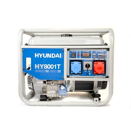 Generator de curent trifazat Hyundai HY-8001T, 7 KW , 2 prize x 230 V, benzina, 25 l