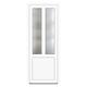 Usa PVC pentru intrare, alb, 76 x 188 cm, 5 camere, dreapta