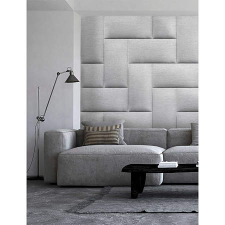 Panou decorativ tapitat, Simple KA16, gri, dreptunghi, 600 x 300 x 37 mm