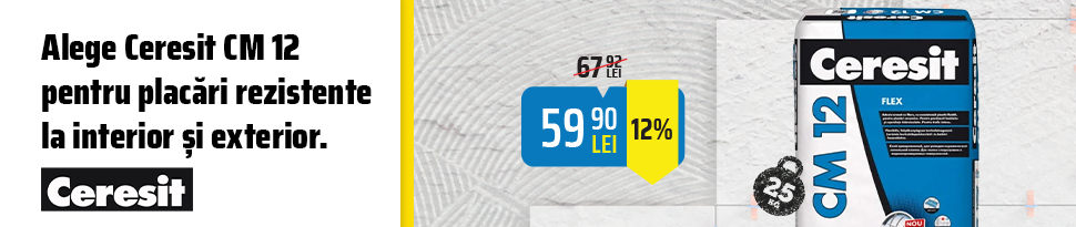 Alege Ceresit CM12 pentru placari rezistente la interior si exterior