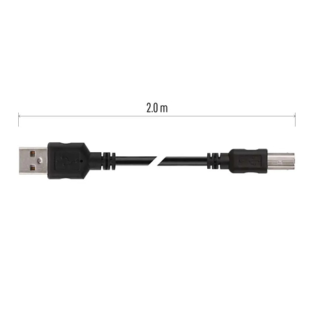Cablu transfer date USB 2.0 Emos, tata A - tata B, 2 m 