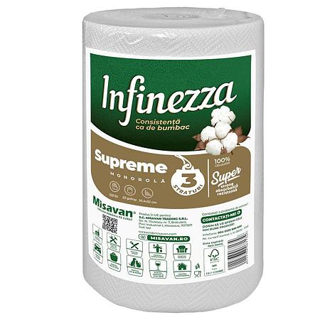 Prosop hartie monorola Infinezza, 3 straturi, 100 foi