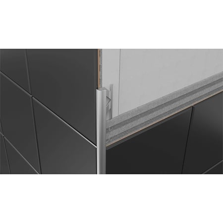 Profil de colt exterior SET S53, pentru gresie/faianta, aluminiu, alb, rotund, 2.5 m