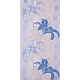 Faianta Kai Ceramics Vogue albastru cu flori, finisaj lucios, dreptunghiulara, 25 x 50 cm