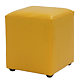 Taburet Cube, tapiterie piele ecologica, galben IP 22168, 45x37x37 cm