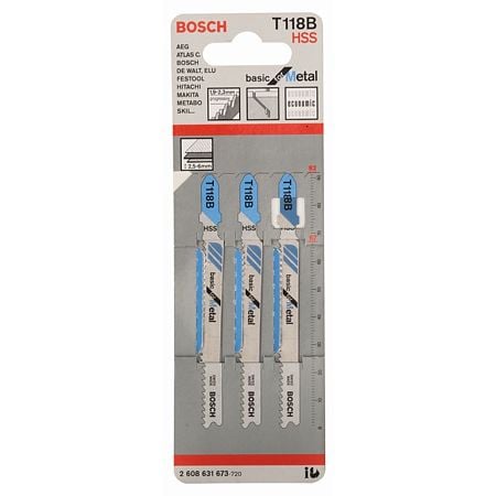 Panze de ferastrau vertical pentru metal, 92 mm, 1,9-2,3 mm