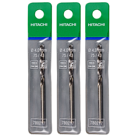 Burghiu Hikoki HSS-G, mandrina standard, pentru metal, 4 mm