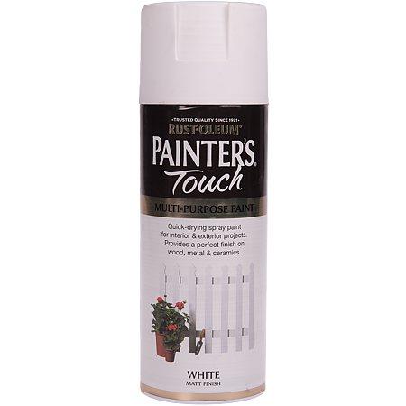 Vopsea spray decorativa Rust-Oleum Painter`s Touchs, alb, mat, interior/exterior, 400 ml