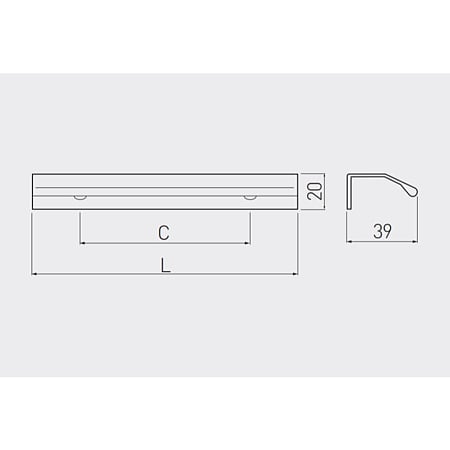 Maner Trex pentru mobilier, aluminiu, 96 mm, L 150 mm