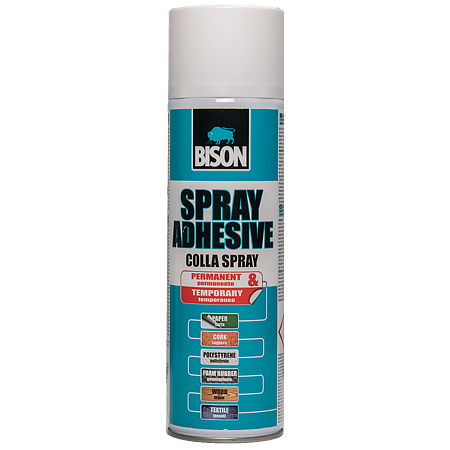 Adeziv de contact pulverizabil BISON Spray Adhesive, 500 ml
