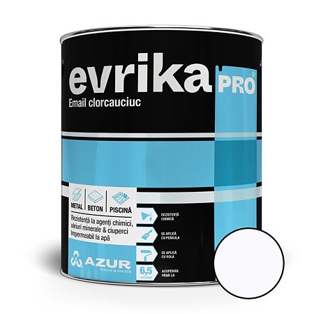 Email metal / beton / piscina Clorcauciuc Evrika Pro, exterior, alb, 0.75 l