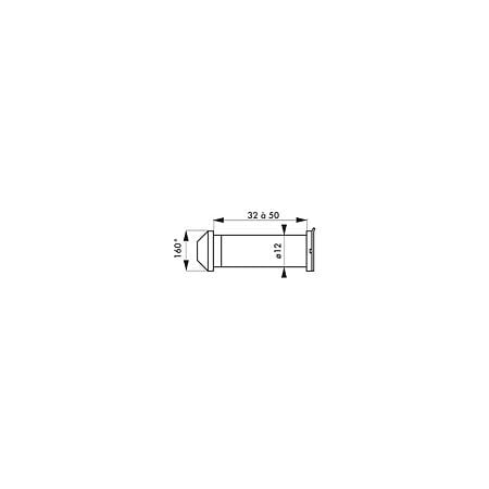 Vizor din alama, Thirard, unghi 160°, 32-50 x 12 mm