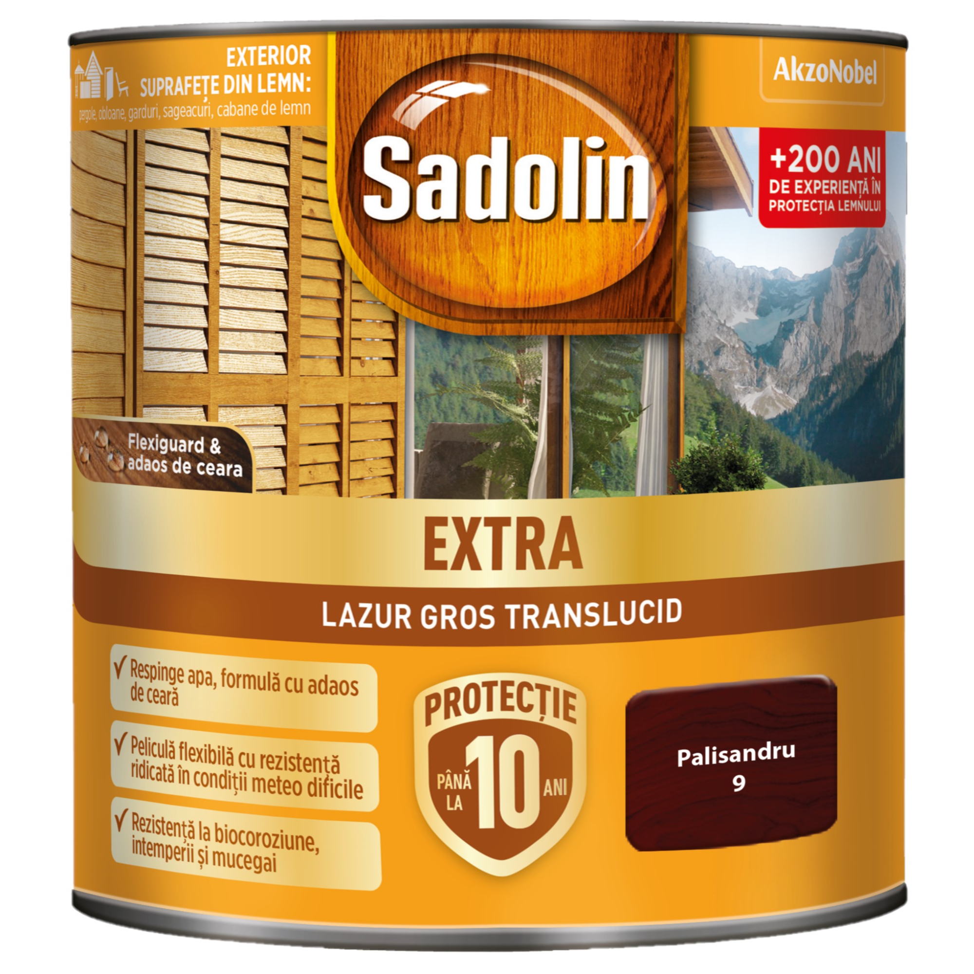 Lazura pentru lemn, Sadolin Extra, palisandru, exterior, 0.75 l 0.75