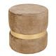 Taburet Ring, inel auriu, stofa bej P03, rotund, 38 x 38 x 40 cm