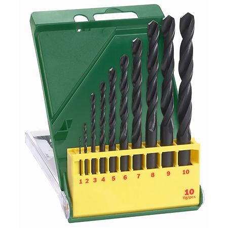 Set 10 burghie Bosch HSS-R, mandrina standard, pentru metal, 1-10 mm