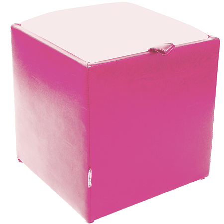 Taburet Box alb/ mov IP, 37 x 37 x 42 cm