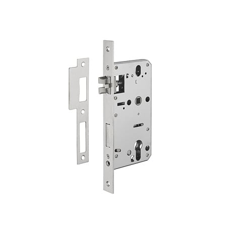 Broasca pentru usi de interior, placa rotunda, argintiu, 55 x 72 mm