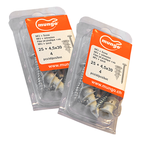 Diblu MFJ, nylon, L: 25 mm, cu surub 4,5 x 30 mm, 4 BUC