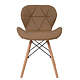 Scaun bucatarie / living Eliza, tapitat, piele ecologica, cadru de lemn, taupe, max. 110 Kg., 73 x 47 cm