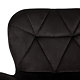 Scaun bucatarie / living Eliza, tapitat, catifea, negru, cadru de lemn, max. 110 Kg., 73 x 47 cm