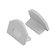 Set terminatie profil aluminiu led, plastic, gri, latime 14 mm Set terminatie profil aluminiu led, plastic, gri, latime 14 mm