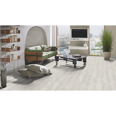 Parchet laminat 8 mm Kronospan Super Natural Classic Variostep K484, nuanta deschisa, stejar misty sterling, clasa de trafic 32, click 2go, 1285 x 192 mm