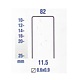 Capse tapiterie TIP 82/14, otel, 14 x 11.5 mm, 10000/buc