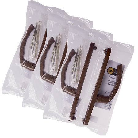 Maner pentru usa PVC cu sild, pentru cilindru, maro, 85 mm Maner pentru usa PVC cu sild, pentru cilindru, maro, 85 mm