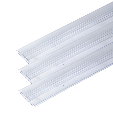 Profil H policarbonat transparent, grosime 10 mm, 6 m Profil H policarbonat transparent, grosime 10 mm, 6 m
