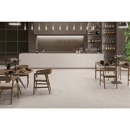 Gresie portelanata interior/exterior Craft Bottochino, rectificata, crem, mat, PEI 4, aspect marmura, 60 x 120 cm