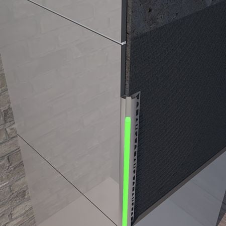 Profil de colt exterior pentru banda LED 804.10.PKR2, aluminiu, montaj incastrat, lucios, argintiu, l 21 x h 10 mm, L 2,7 m