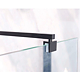 Perete fix dus / walk in Sanotechnik Sanoflex Young Black BF100, sticla 6 mm clara, profil negru mat, 95-97 x 195 cm cm