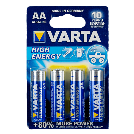 Set baterii alcaline AA Varta High Energy, 1.5 V
