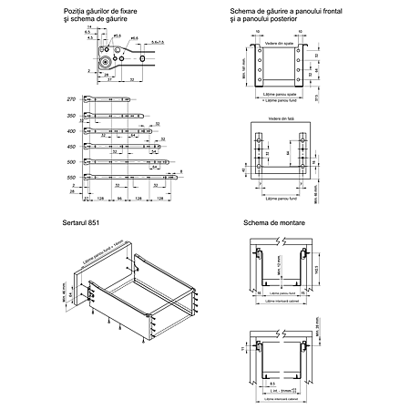 Glisiera Metalbox Alba FGV H=150 mm 500 mm