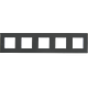 Rama decor 5 module Dahlia, Gewiss GW35905AD, gri inchis
