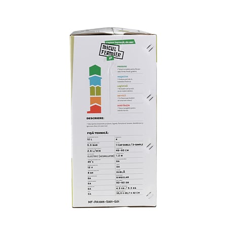 Pompa de stropit Micul Fermier Pandora, acumulator, verde, 12 l