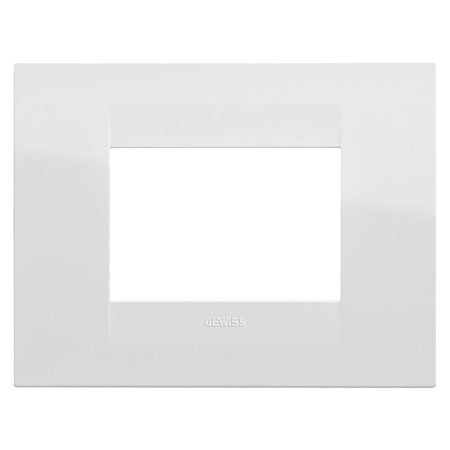Rama decorativa aparataj Gewiss GW16403TB Geo, 3 module, tehnopolimer, alb